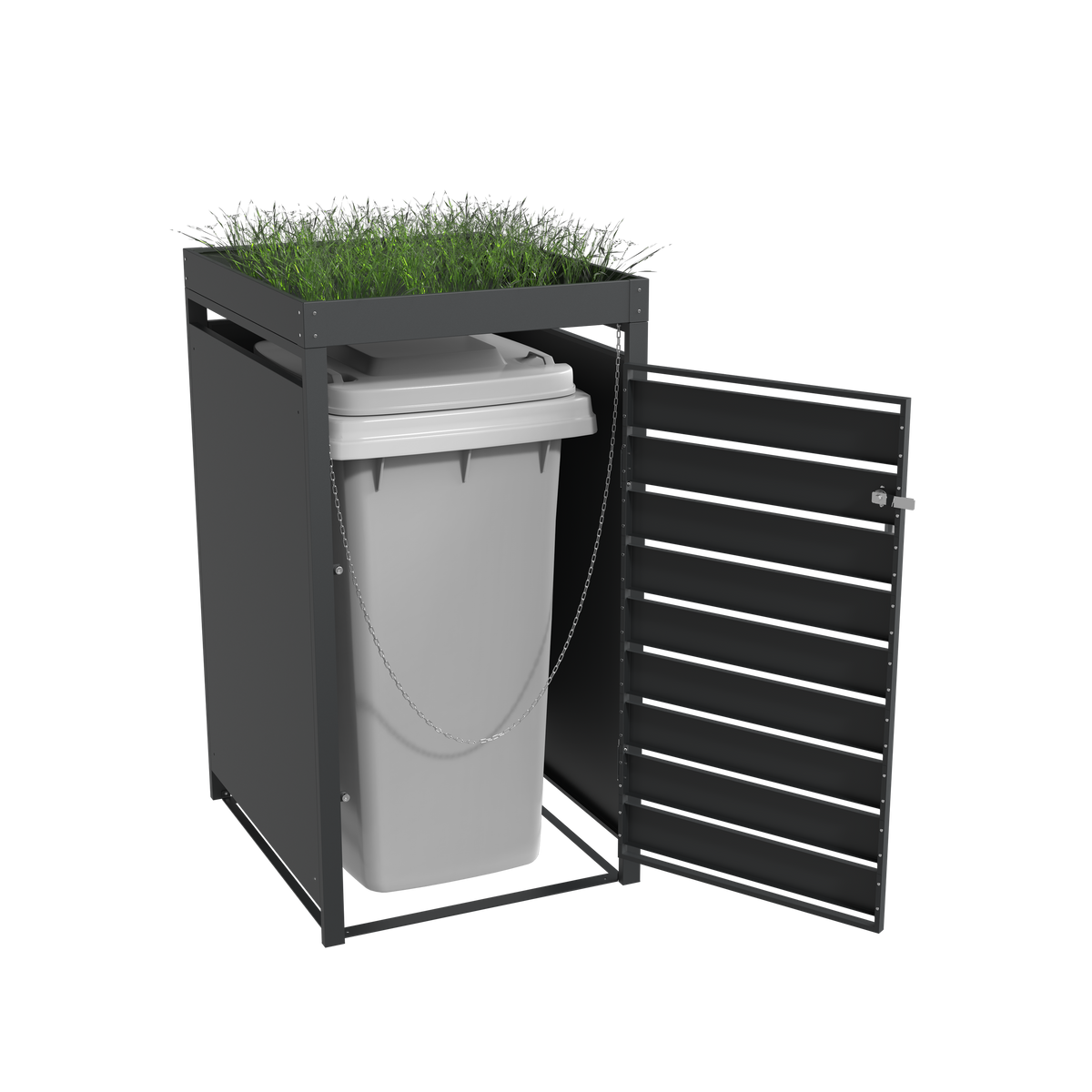 Ecoscape Bin Storage technical detail – Planter Charcoal 7