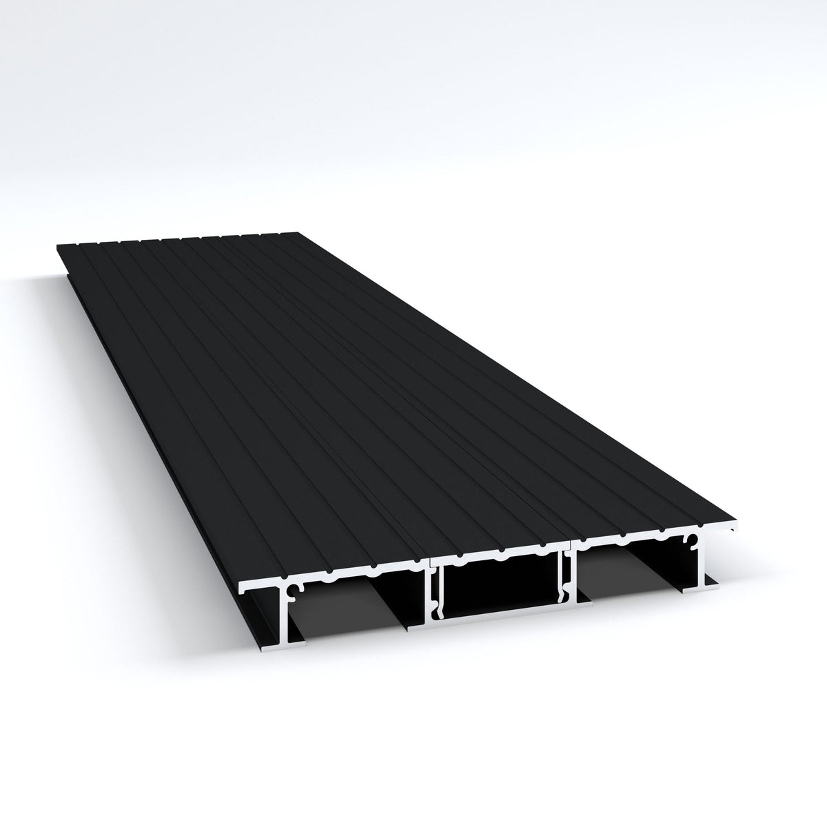 Easy Fit decking free sample in Jet Black