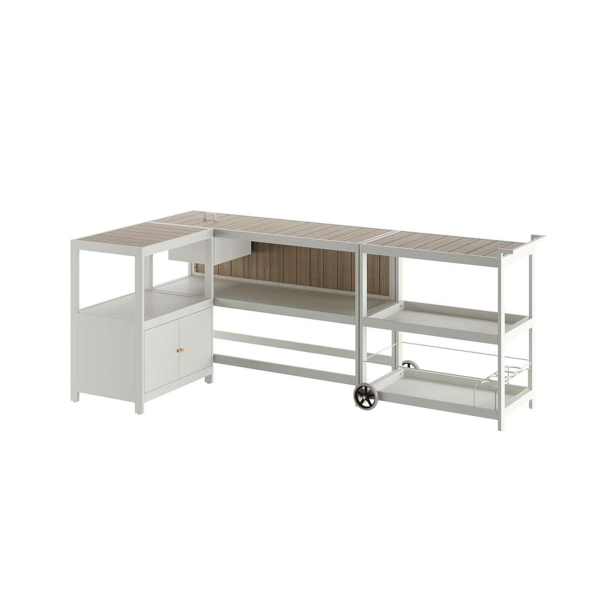 Detail of Ecoscape Outdoor Kitchen Set of 3 Units in Cotton