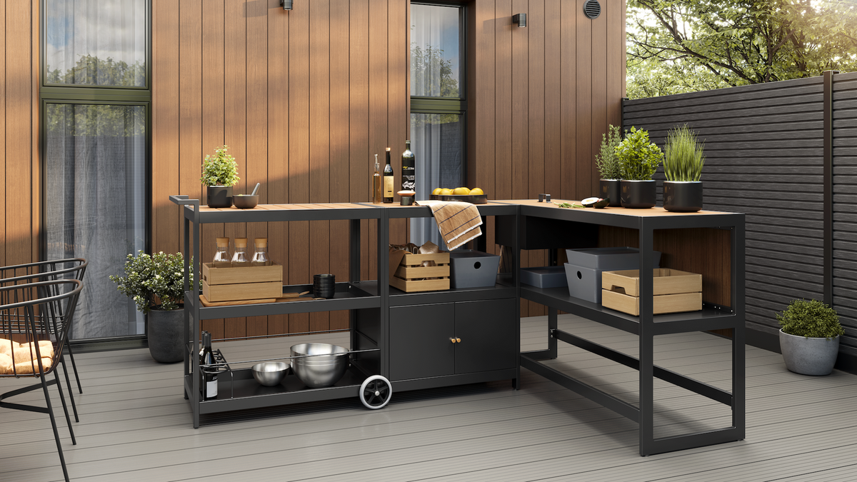 Ecoscape Outdoor Kitchen Set of 3 Units in Oak