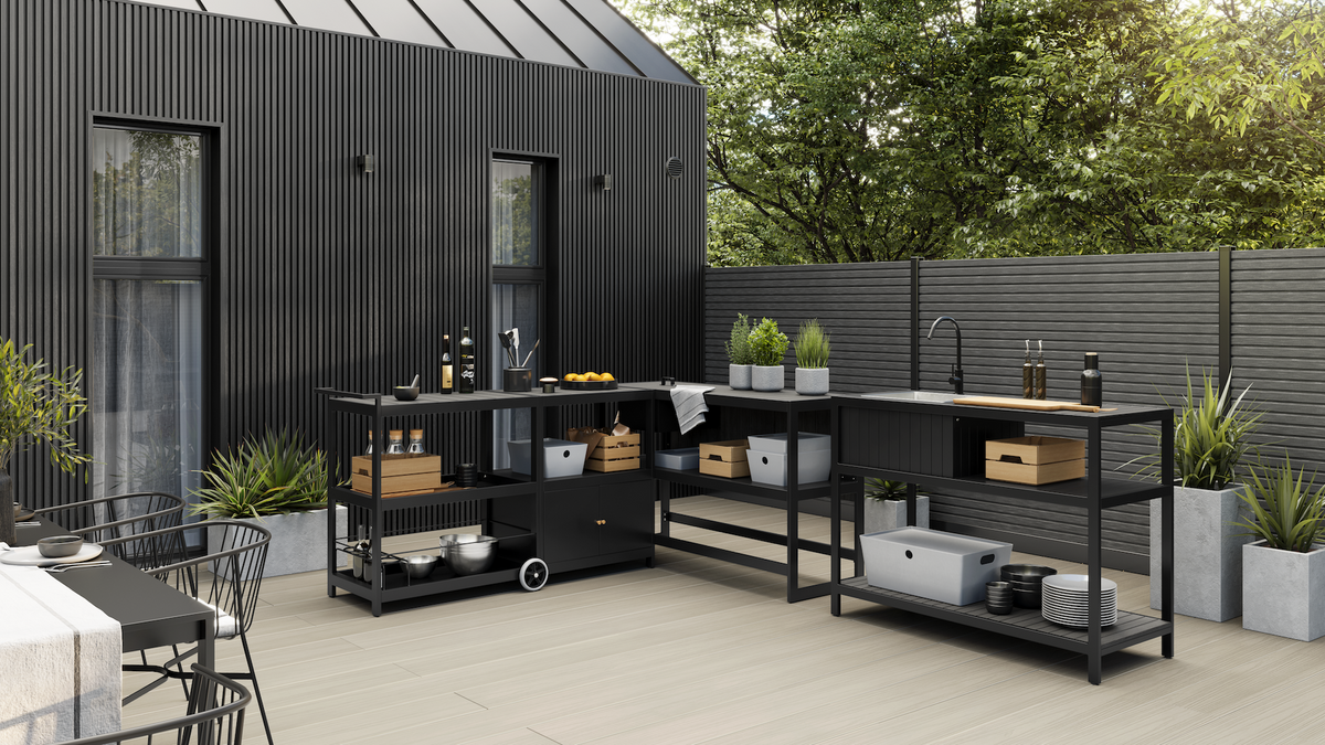 Ecoscape Outdoor Kitchen Set of 3 Units in Smoke