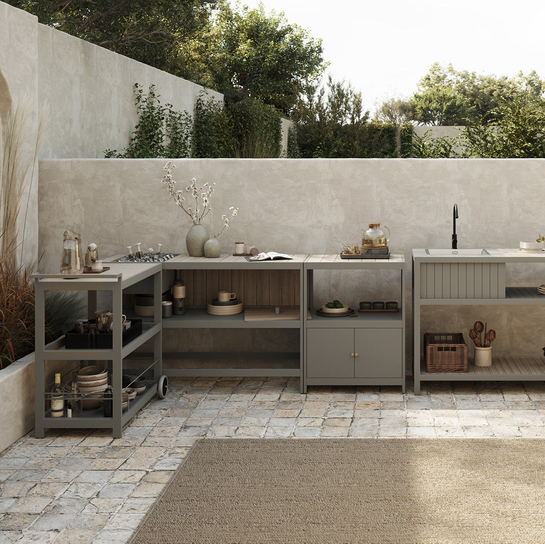 Ecoscape Outdoor Kitchen Set of 3 Units in Taupe