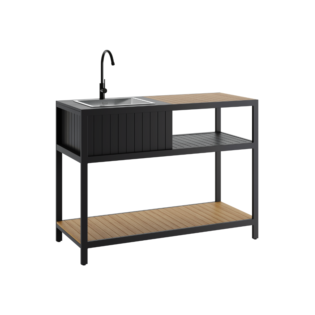 Oak finish detail for Ecoscape Outdoor Kitchen Sink Unit