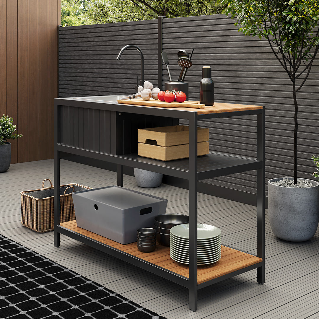 Ecoscape Outdoor Kitchen Sink Unit in Oak