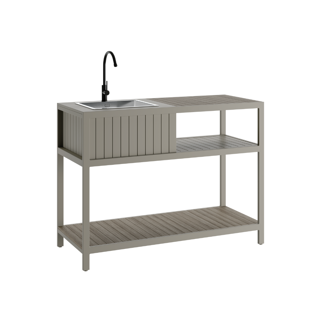Taupe finish detail for Ecoscape Outdoor Kitchen Sink Unit