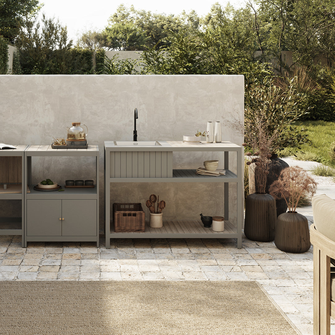 Ecoscape Outdoor Kitchen Sink Unit in Taupe