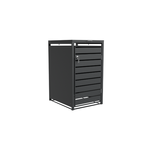 Ecoscape Single Bin Storage with Lid in Charcoal