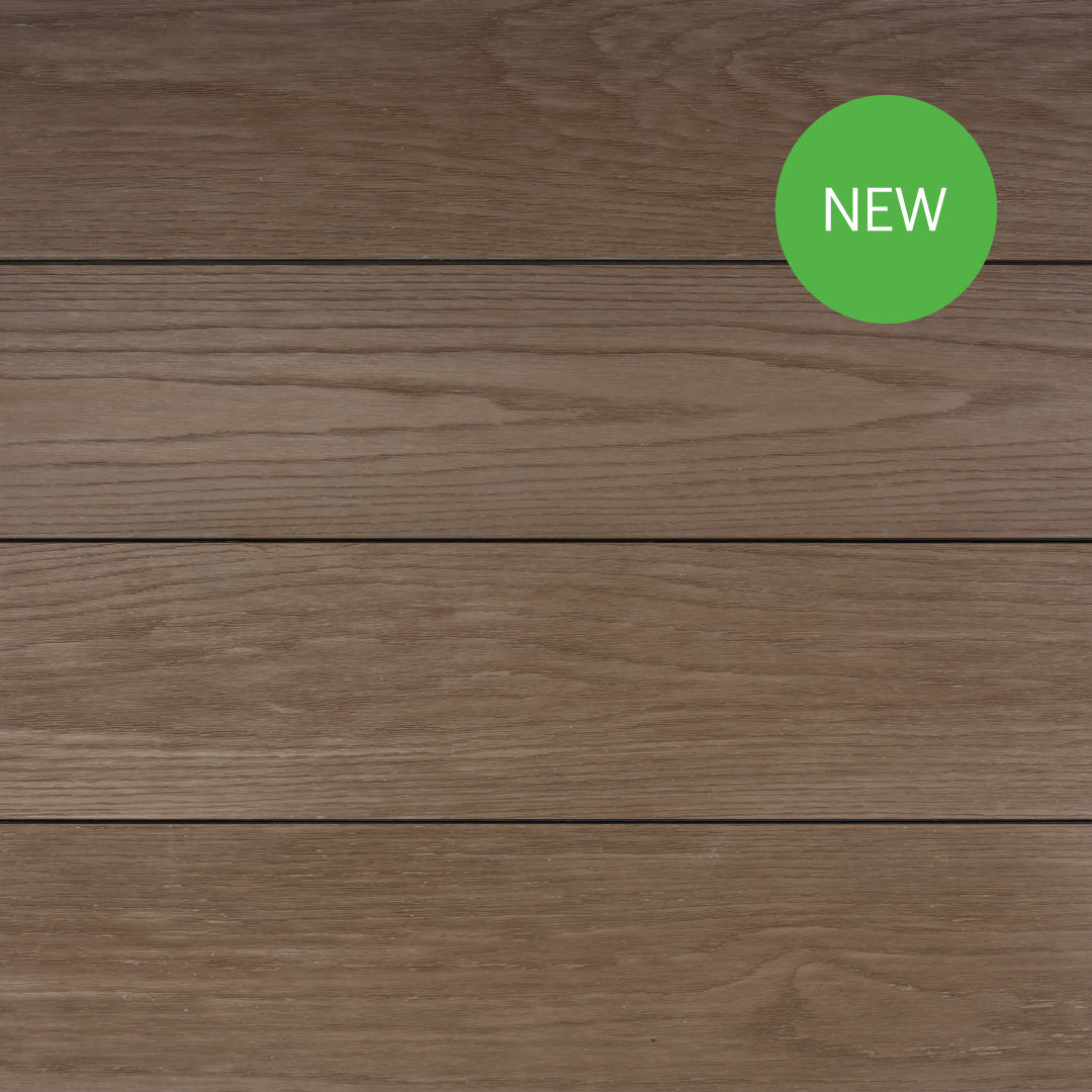 Timbex Composite Decking in Bronzed Oak — board finish
