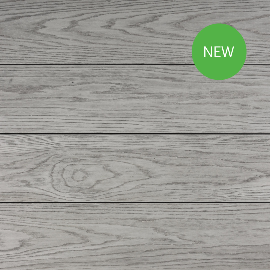Timbex Composite Decking in Silvered Oak — board finish